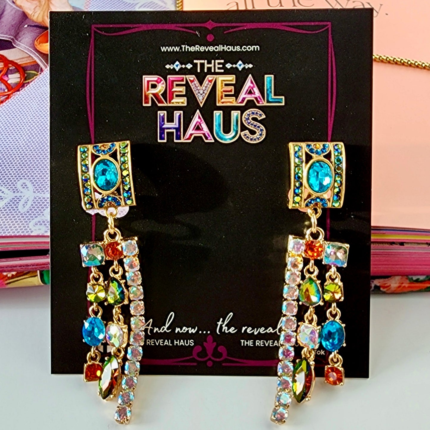 Maximalist Icon Earrings- Aqua