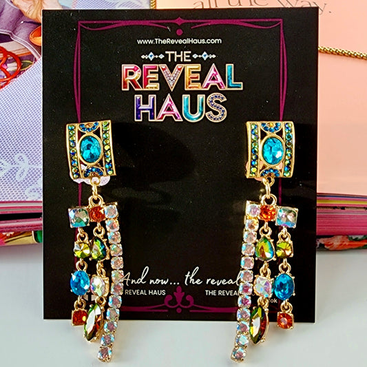 Maximalist Icon Earrings- Aqua