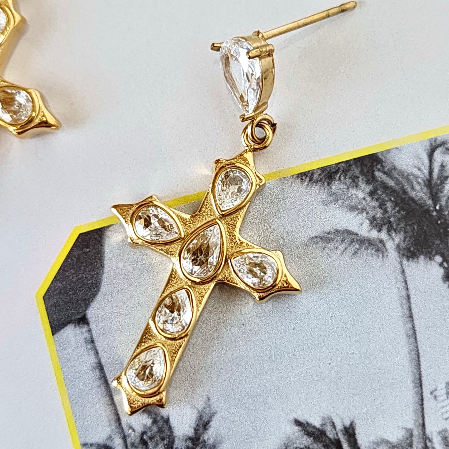The Gilded Cross Earrings