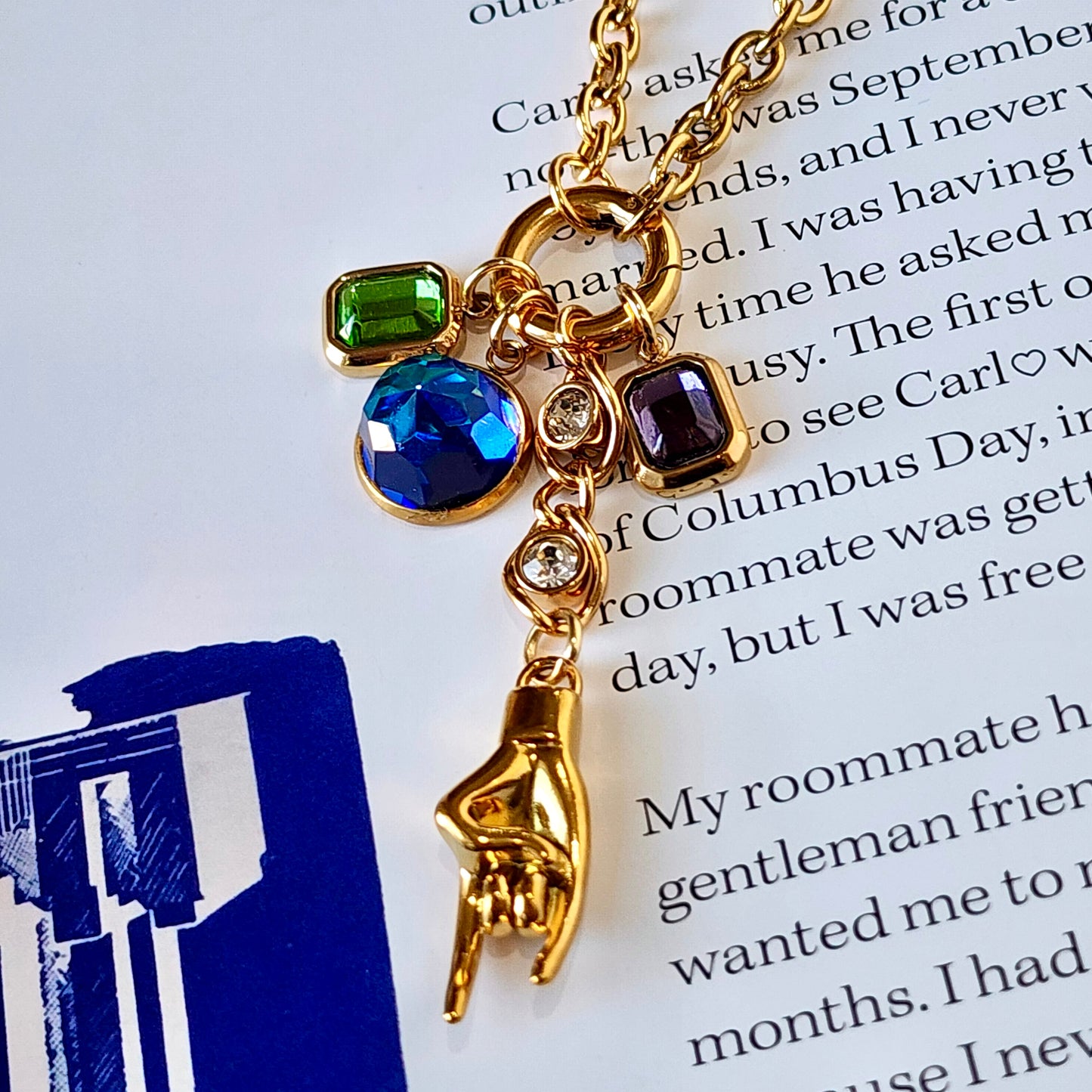 The Rock On Crystal Charm Necklace
