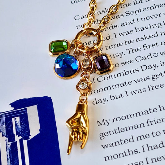 The Rock On Crystal Charm Necklace