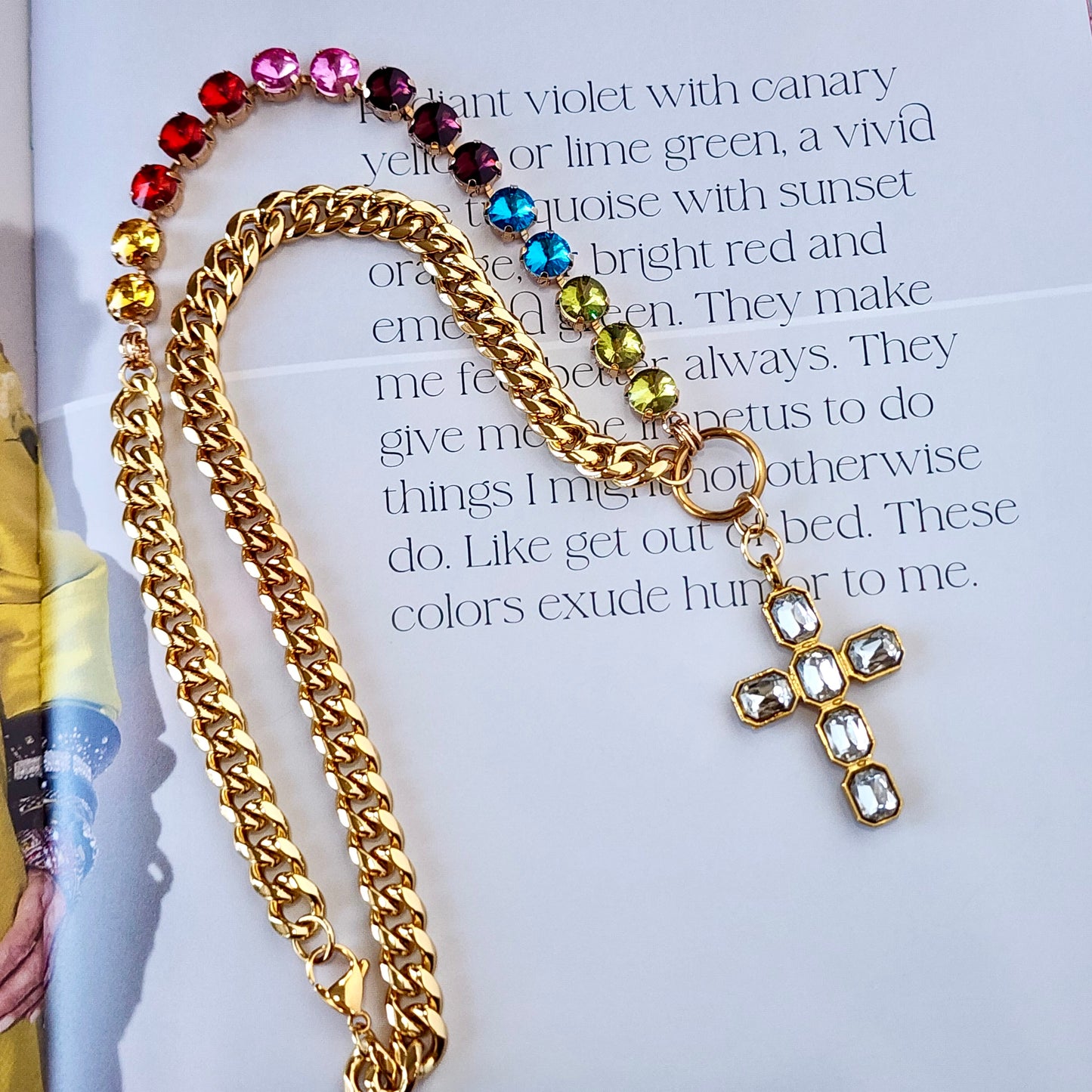 The Carnival Crystal Cross Necklace