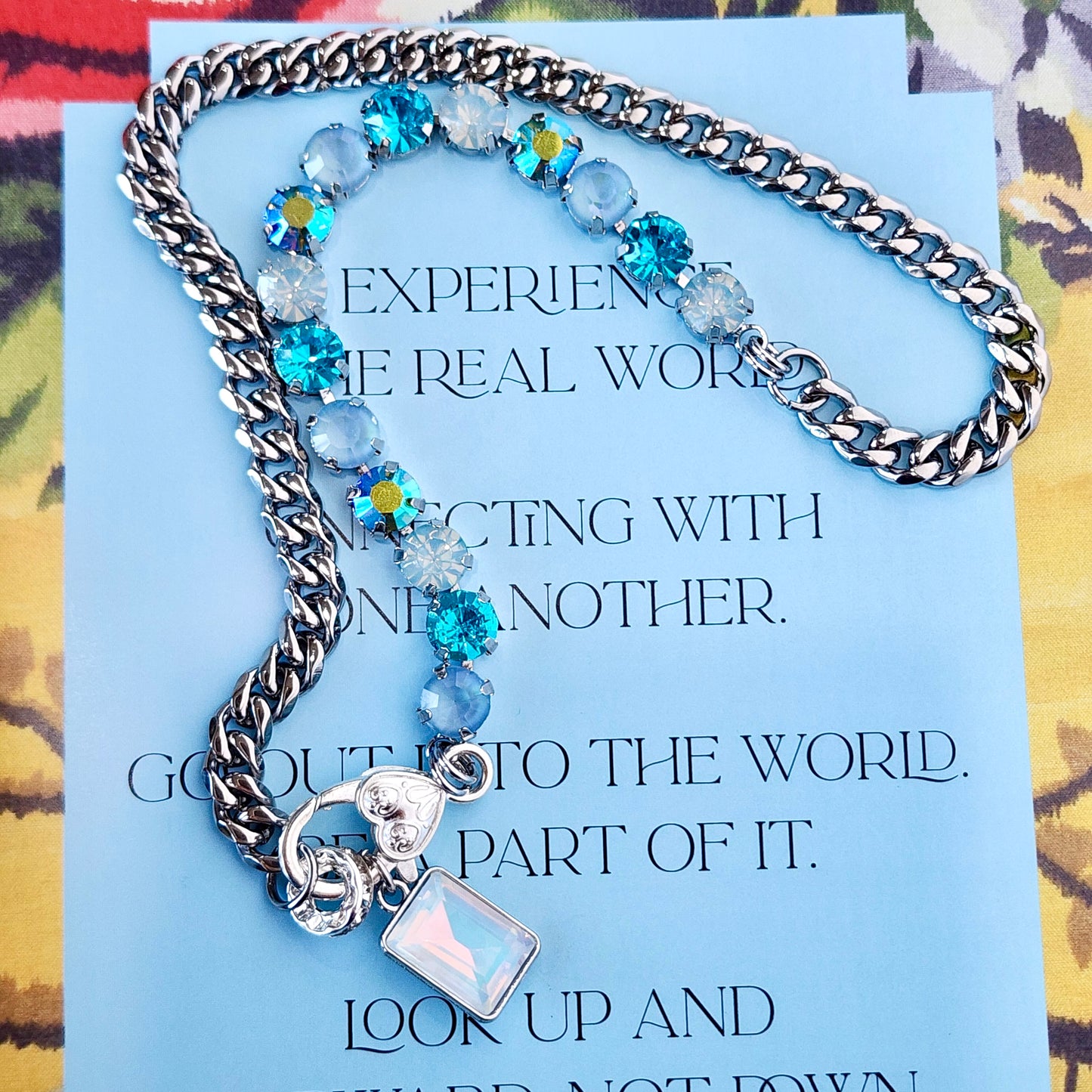 The Haus Link Ocean Crystal Necklace