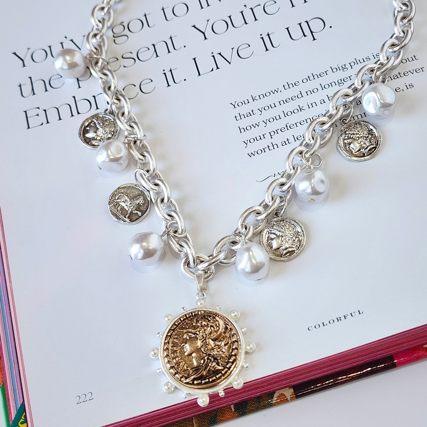 Money Bags Coin Charm Necklace