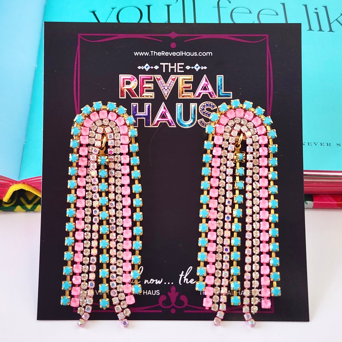 Cotton Candy Crystal Earrings The Muse Collection
