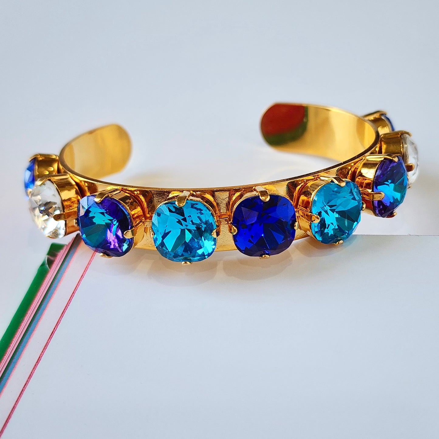 Côte d’Azur Crystal Cuff Bracelet