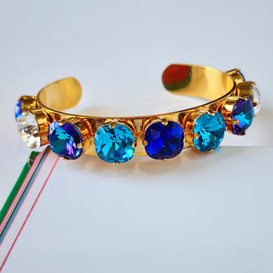 Côte d’Azur Crystal Cuff Bracelet