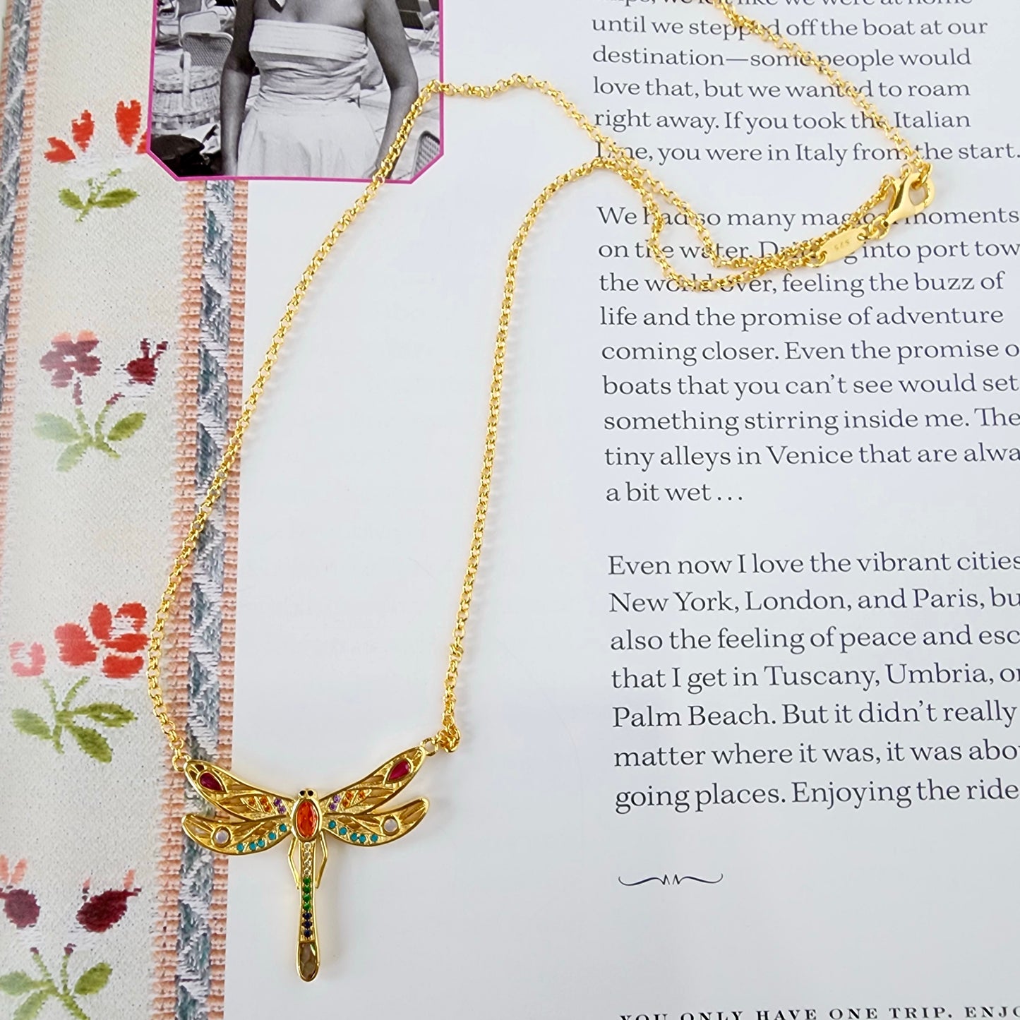 Just Flutter Sterling Gold Vermeil Necklace