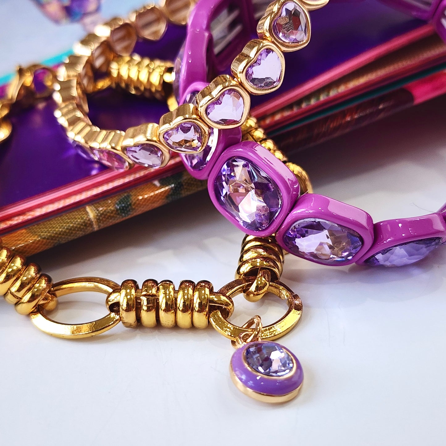 Haus Party Crushed Grape Bracelet Stack