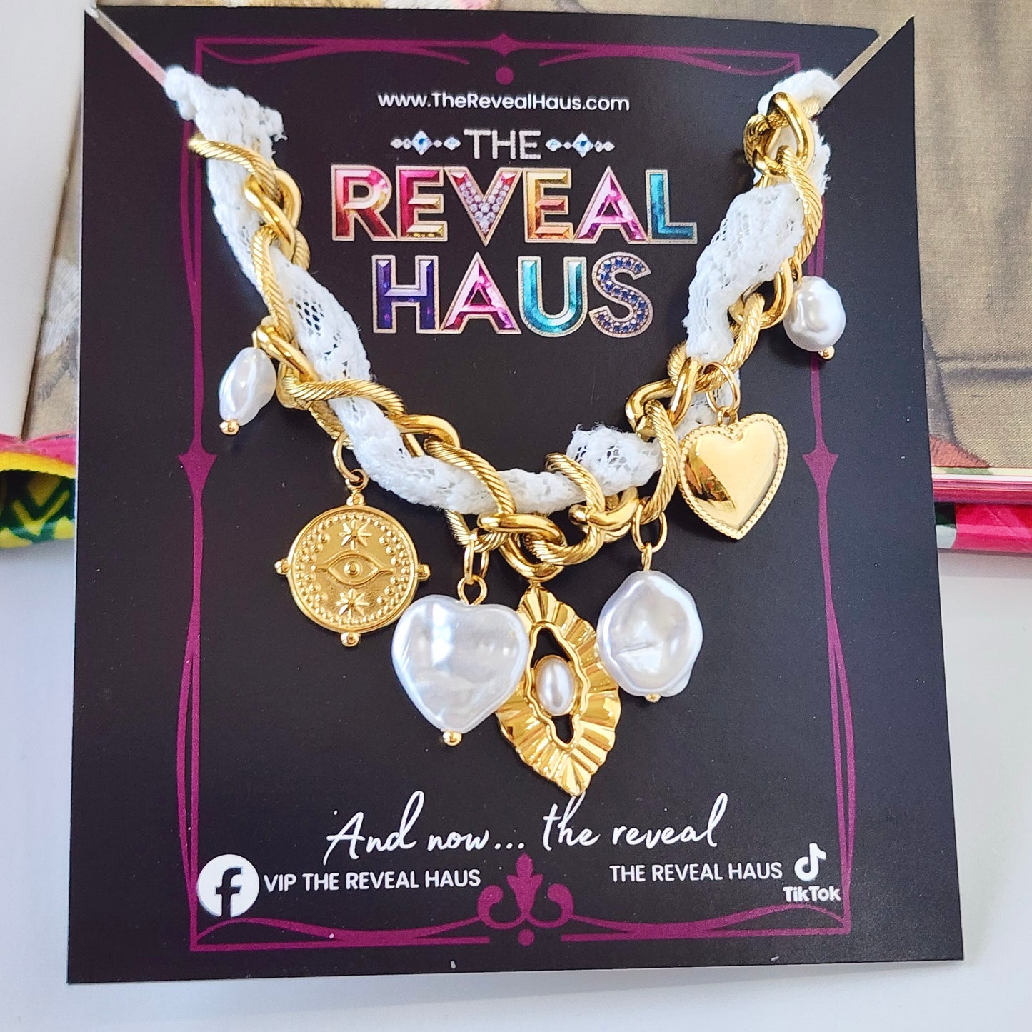 Wrapped In Lace Charm Necklace