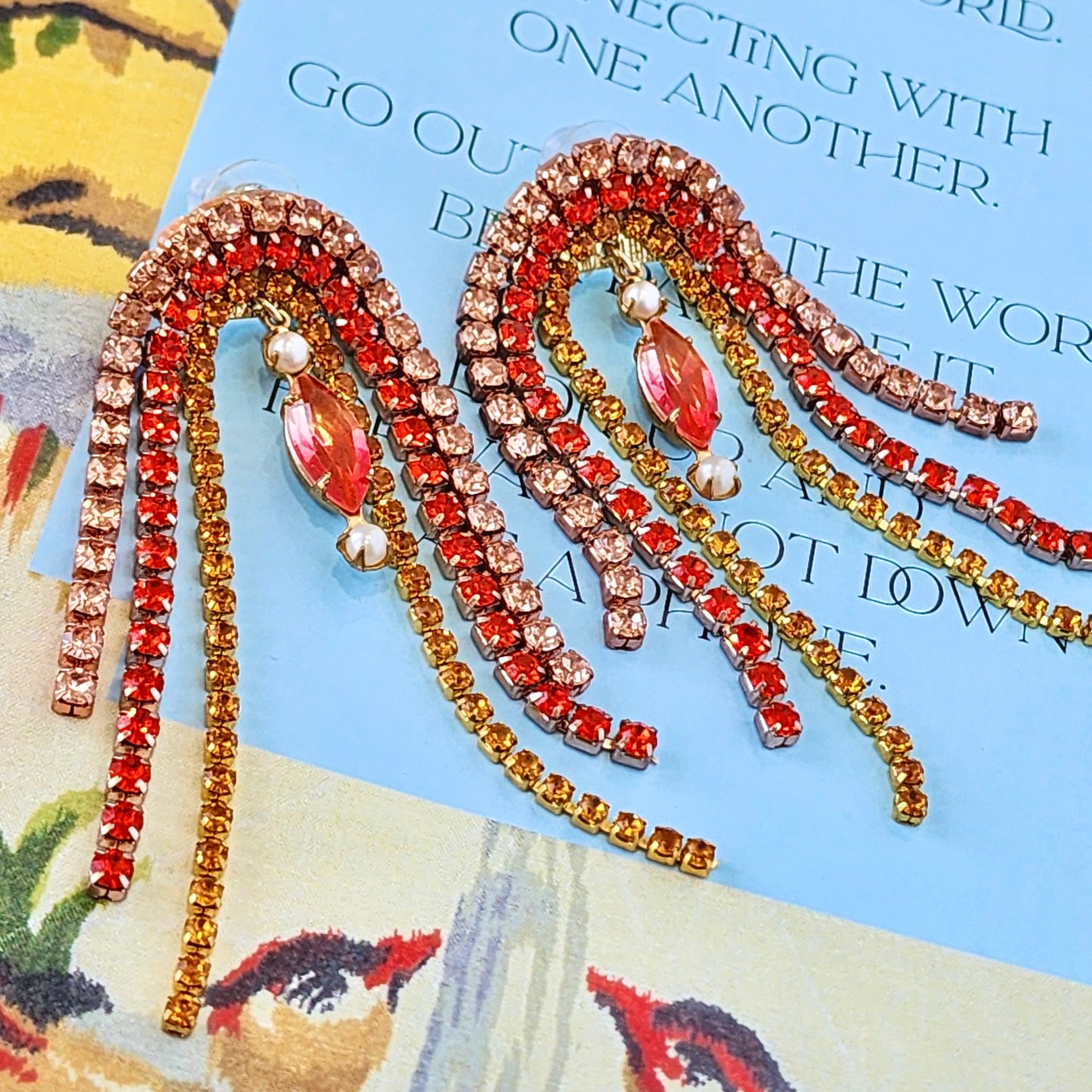 The Muse- Sunset Glamour Earrings