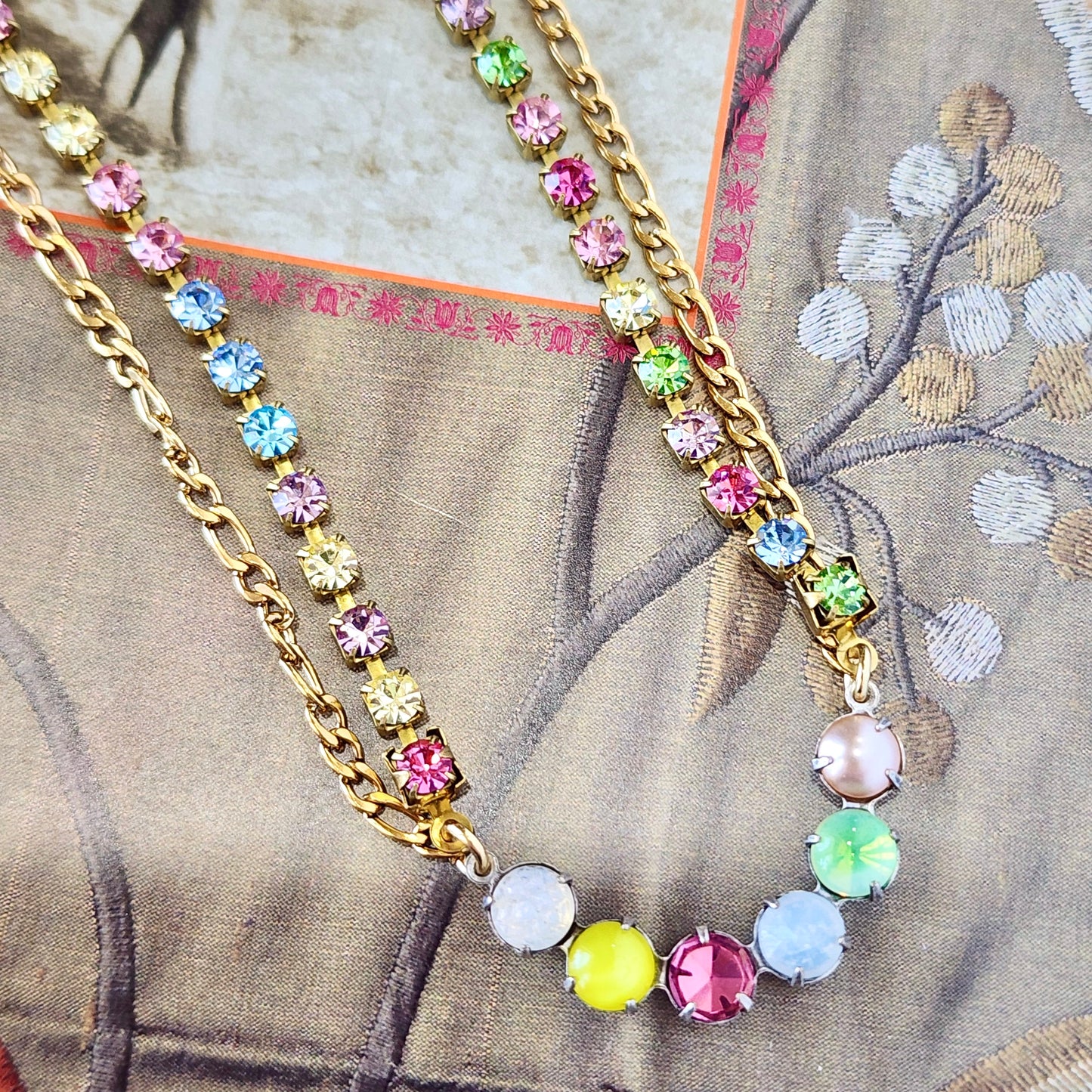 The Muse Carousel Crystal Necklace