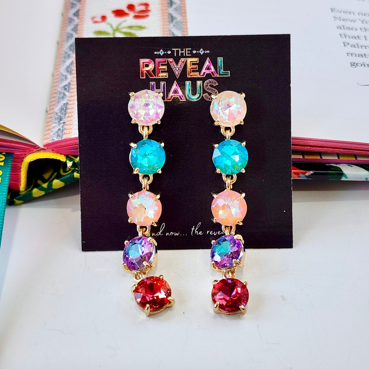 The Swift Round Crystal Earring Drops