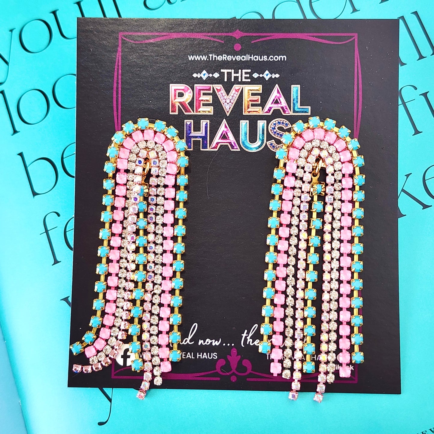 Cotton Candy Crystal Earrings The Muse Collection