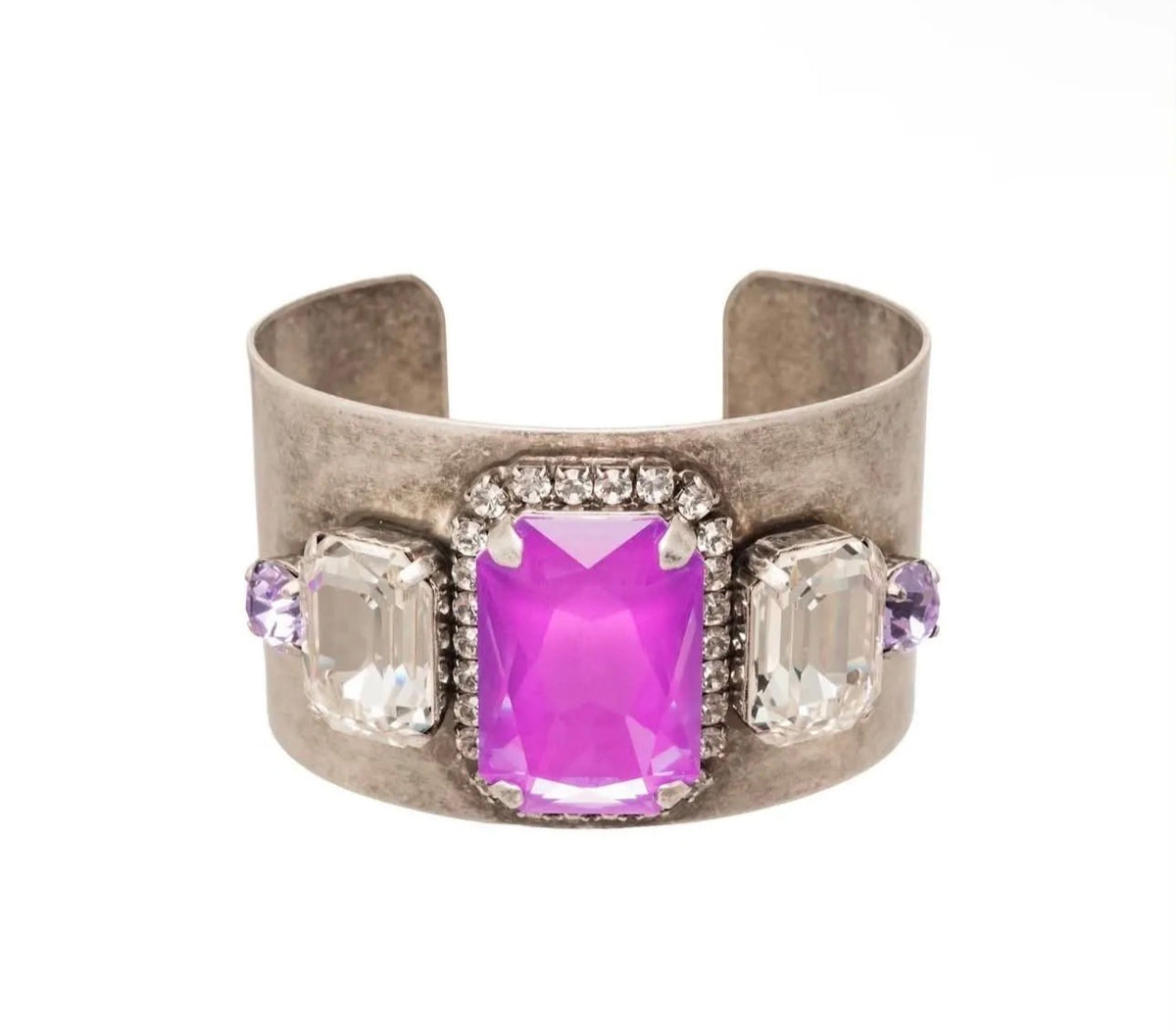 Tova Glenn Bracelet in Antique Silver Purple Crystal