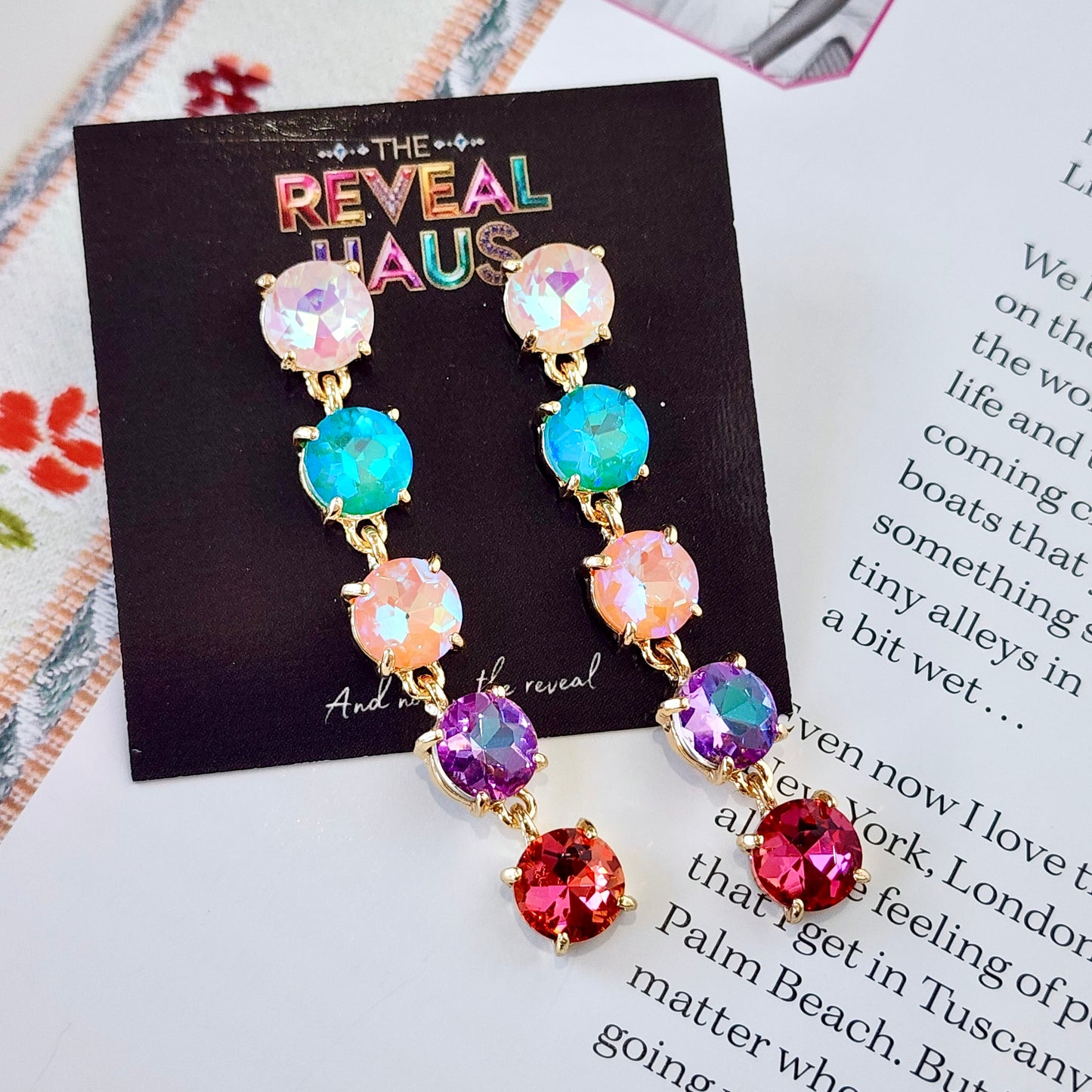 The Swift Round Crystal Earring Drops