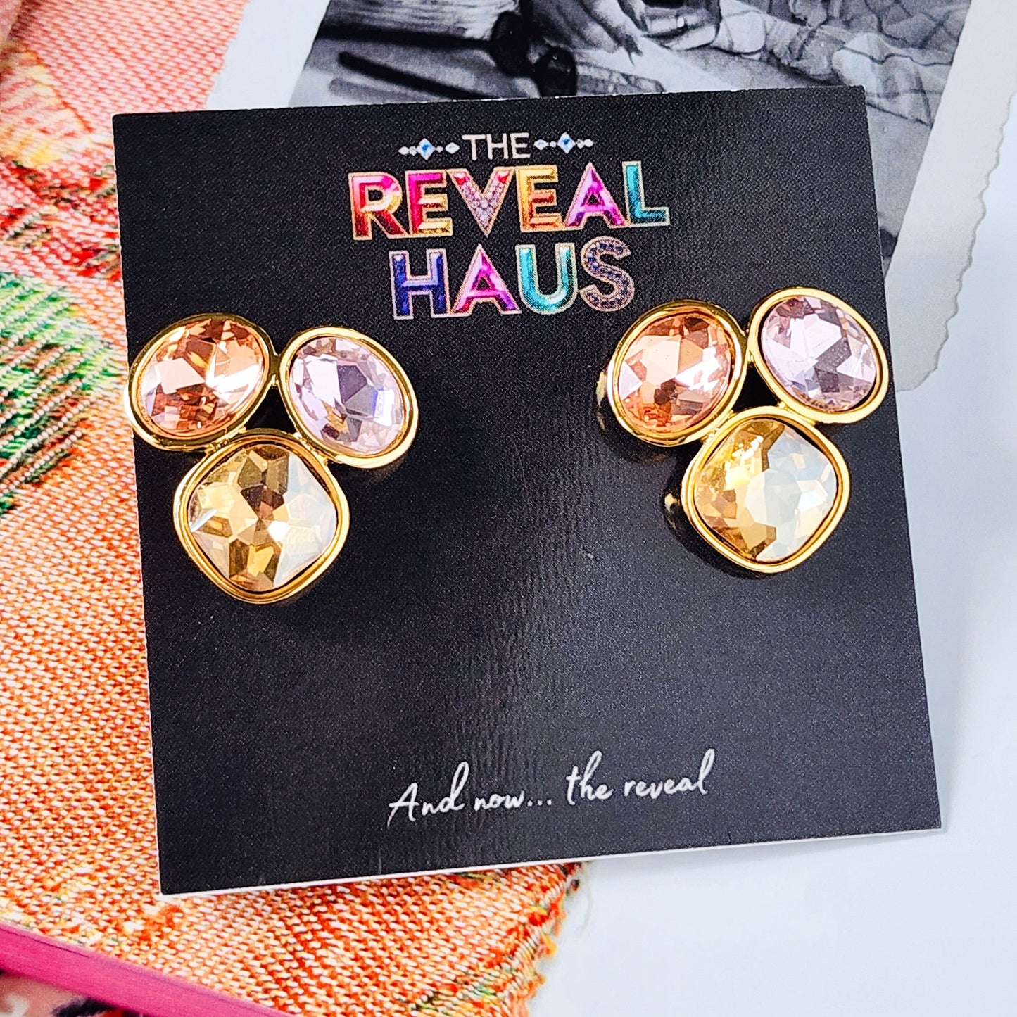 Izzy Pink & Lavender Crystal Earrings