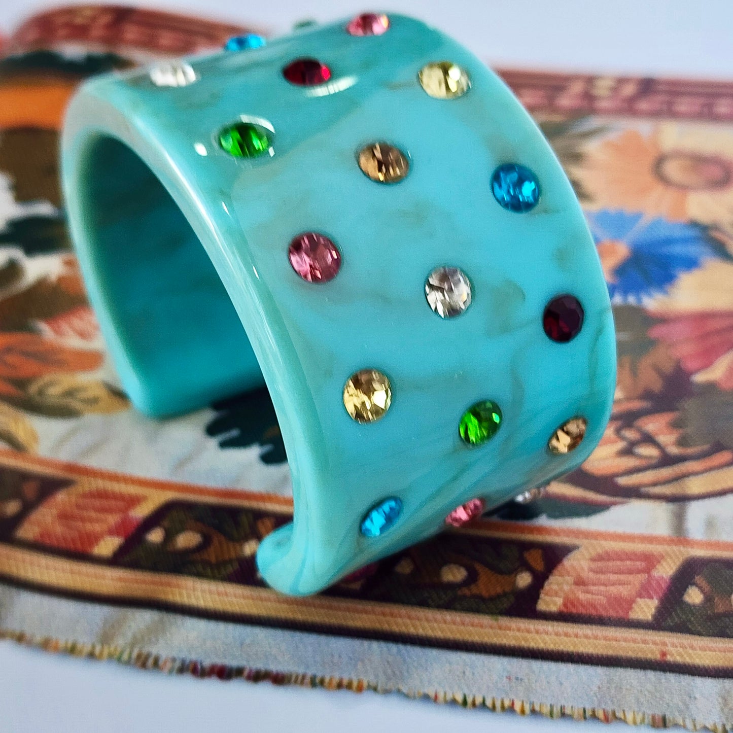 Studio Confetti Aqua Blue Bracelet Cuff