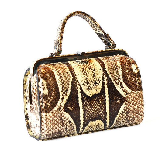 Vintage Rare Real Python Snakeskin Purse Handbag