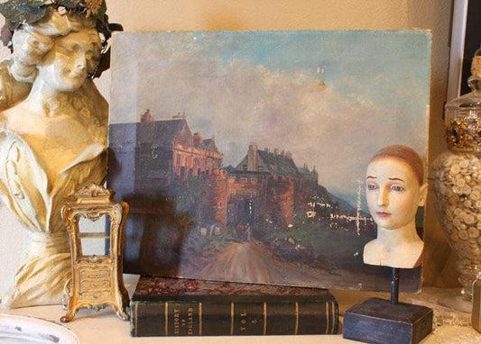 Wonderful Early 1900s Architectural Painting Castles